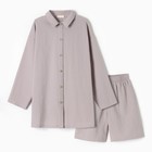 Комплект женский (рубашка, шорты) KAFTAN размер 52-54, серый - Фото 8