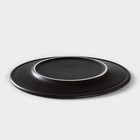 Тарелка фарфоровая Carbone, d=20 см, цвет чёрный - Фото 2