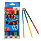 Карандаши двухцветные Maped Сolor Peps, трёхгранные, 24 цвета - 12 штук, европодвес - фото 5850251