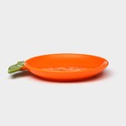 Тарелка керамическая "Апельсин", плоская, оранжевая, 18 см, 1 сорт, Иран - фото 8715772