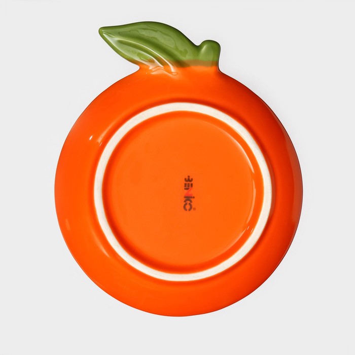 Тарелка керамическая "Апельсин", оранжевая,18 см, Иран