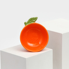Тарелка "Апельсин", керамика, оранжевый,14 см, Иран - фото 4284861