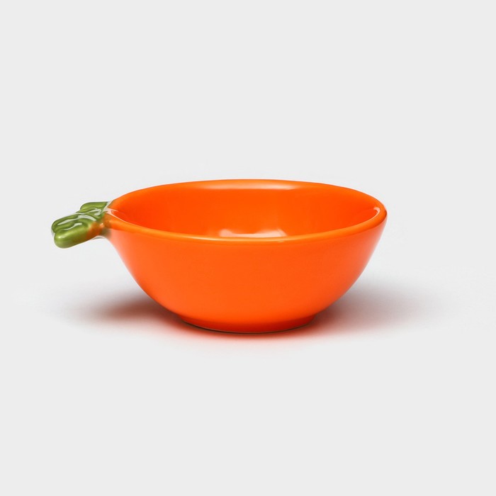 Тарелка керамическая "Апельсин", глубокая, оранжевая, 14 см, 1 сорт, Иран - фото 1907980000