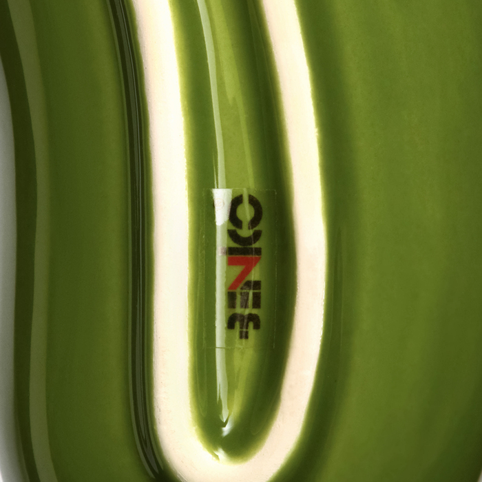 Тарелка керамическая "Кабачок", глубокая, зеленая, 30 см, 1 сорт, Иран