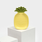 Тарелка керамическая "Ананас", плоская, желтая, 22 см, 1 сорт, Иран - фото 23068534