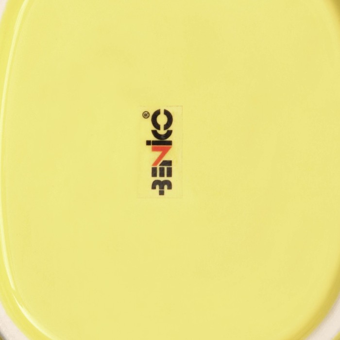 Тарелка керамическая "Ананас", плоская, желтая, 22 см, 1 сорт, Иран - фото 1907980022
