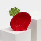 Тарелка керамическая "Редис", глубокая, красная, 16 см, 1 сорт, Иран - фото 320862279