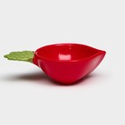 Тарелка керамическая "Редис", глубокая, красная, 16 см, 1 сорт, Иран - Фото 3