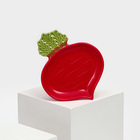Тарелка керамическая "Редиска", плоская, красная, 20 см, 1 сорт, Иран - фото 320862283