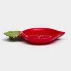 Тарелка керамическая "Редиска", плоская, красная, 20 см, 1 сорт, Иран - фото 4411726