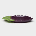 Тарелка керамическая "Виноград", плоская, фиолетовая, 23,5 см, 1 сорт, Иран - Фото 3