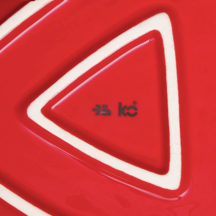 Тарелка керамическая "Клубничка", плоская, красная, 28 см, 1 сорт, Иран - фото 1919837976