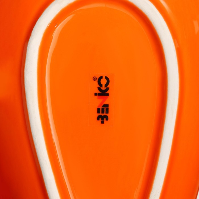 Тарелка керамическая "Морковь", плоская, оранжевая, 23 см, 1 сорт, Иран - фото 1909444785