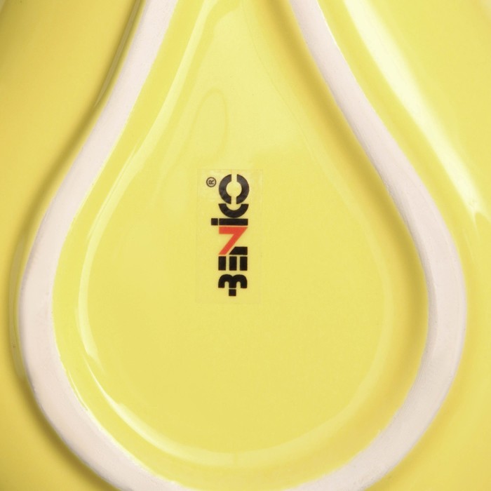 Тарелка керамическая "Груша", глубокая, желтая, 20,5 см, 1 сорт, Иран - фото 1909444790