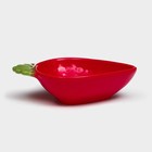 Тарелка керамическая "Клубника", глубокая, красная, 18 см, 1 сорт, Иран - Фото 3