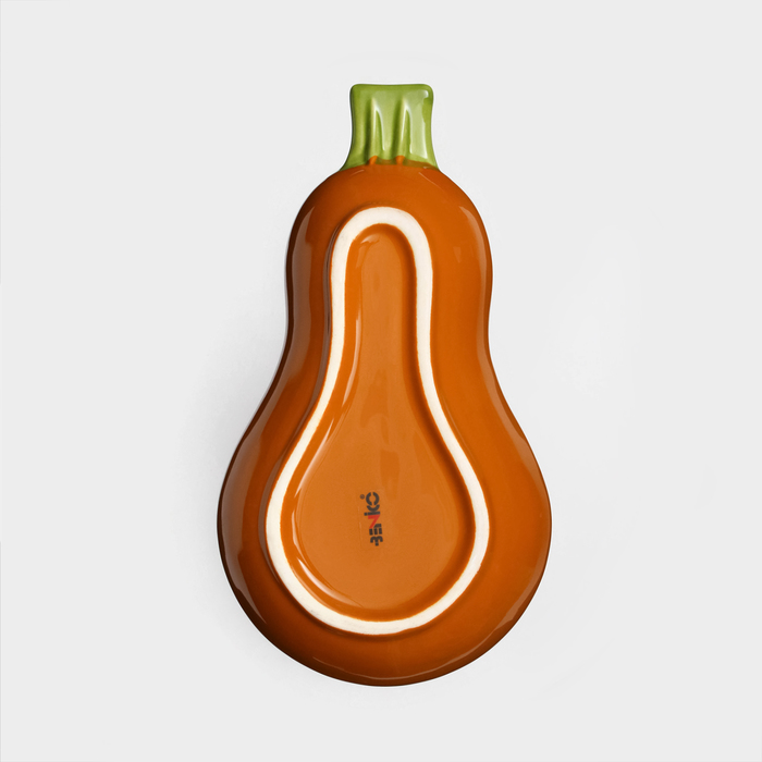 Тарелка керамическая "Тыква", глубокая, темно-оранжевая, 25,5 см, 1 сорт, Иран - фото 1909444799