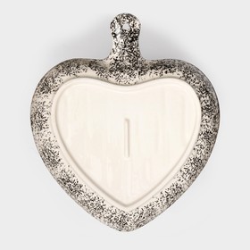 Форма для запекания "Сердце" керамика, серый