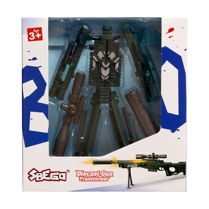 Робот «Снайперская винтовка», трансформируется, с металлическими элементами - фото 51878265