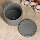 Горшок для цветов «Мина», 700 мл, 11×11×10 см, керамический, с поддоном, серый - Фото 3