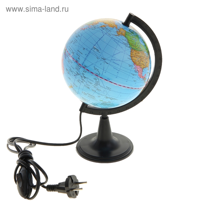 Глобус политический, диаметр 150 мм, с подсветкой - Фото 1
