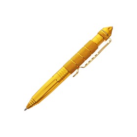 Ручка шариковая подарочная поворотная, корпус металлический золотистый, тактическая