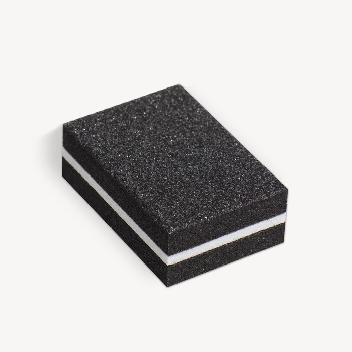 Баф наждачный для ногтей, набор 50 шт, двухсторонний, 3,5 × 2,5 см, цвет чёрный - фото 1887388001