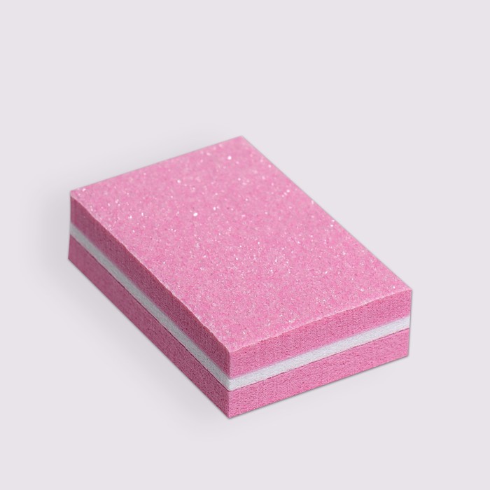 Баф наждачный для ногтей, набор 50 шт, двухсторонний, 3,5 × 2,5 см, цвет розовый - фото 1907980627