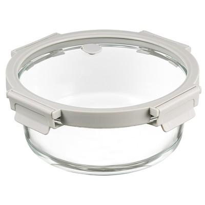 Контейнер для запекания и хранения Smart Solutions, круглый, с крышкой, 1.3 л, цвет светло-серый