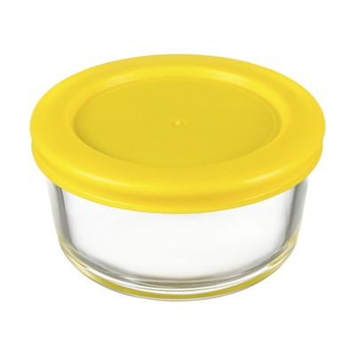 Контейнер для запекания и хранения Smart Solutions, круглый, с крышкой, 236 мл, цвет жёлтый