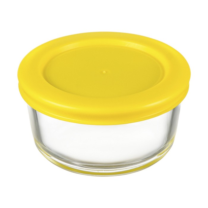 Контейнер для запекания и хранения Smart Solutions, круглый, с крышкой, 236 мл, цвет жёлтый - Фото 1