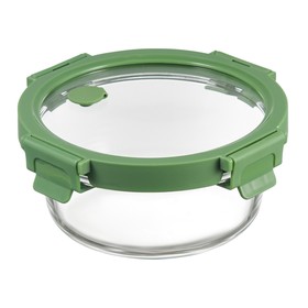 Контейнер для запекания и хранения Smart Solutions, круглый, с крышкой, 650 мл, цвет зелёный