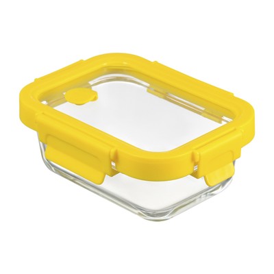 Контейнер для запекания и хранения Smart Solutions, прямоугольный, с крышкой, 370 мл, цвет жёлтый