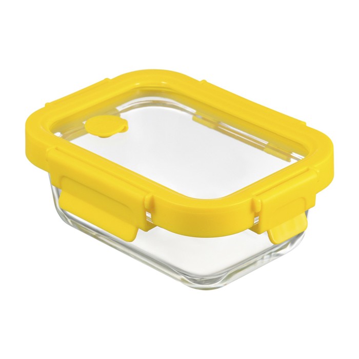 Контейнер для запекания и хранения Smart Solutions, прямоугольный, с крышкой, 370 мл, цвет жёлтый - Фото 1