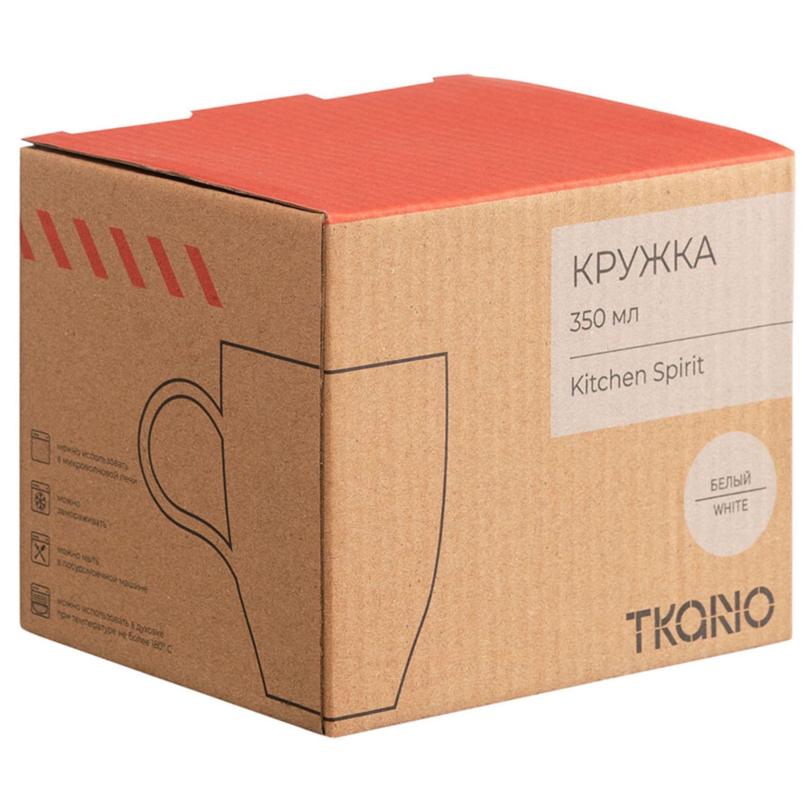 Кружка Tkano Kitchen spirit, фарфор, 350 мл, цвет белый (10263454) - Купить  по цене от 1 485.00 руб. | Интернет магазин SIMA-LAND.RU