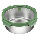 Ланч-бокс Smart Solutions, стеклянная крышка, 1.5 л, цвет зелёный - фото 296925350