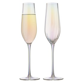 Набор бокалов для шампанского Liberty Jones Gemma Opal, 225 мл, 2 шт, цвет опал