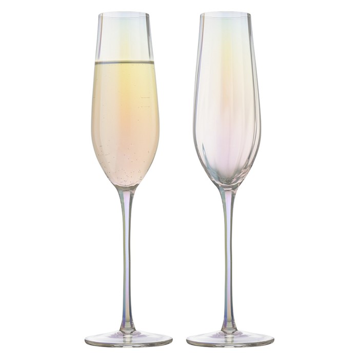 Набор бокалов для шампанского Liberty Jones Gemma Opal, 225 мл, 2 шт, цвет опал - Фото 1