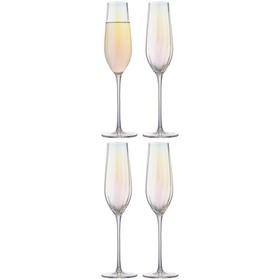 Набор бокалов для шампанского Liberty Jones Gemma Opal, 225 мл, 4 шт, цвет опал