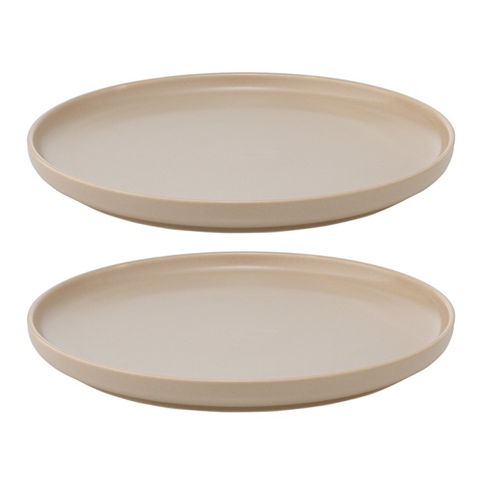 Набор тарелок Tkano Essential, 20 см, 2 шт, цвет бежевый - Фото 1