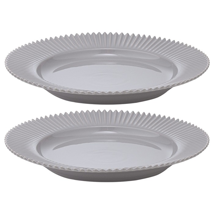 Набор тарелок Tkano Edge, 26 см, 2 шт, цвет тёмно-серый - Фото 1
