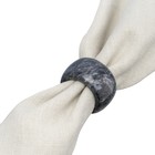 Набор колец для салфеток Liberty Jones Marm, чёрный мрамор, d=5 см, 2 шт - Фото 4