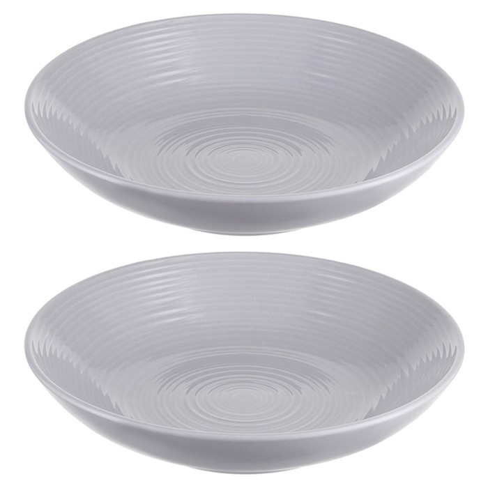 Набор тарелок для пасты Liberty Jones In the village, d=21.5 см, 2 шт, цвет серый - Фото 1