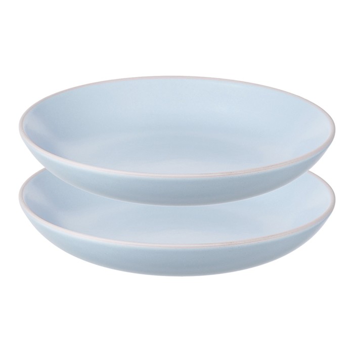 Набор тарелок для пасты Liberty Jones Simplicity, d=20 см, 2 шт, цвет голубой - Фото 1