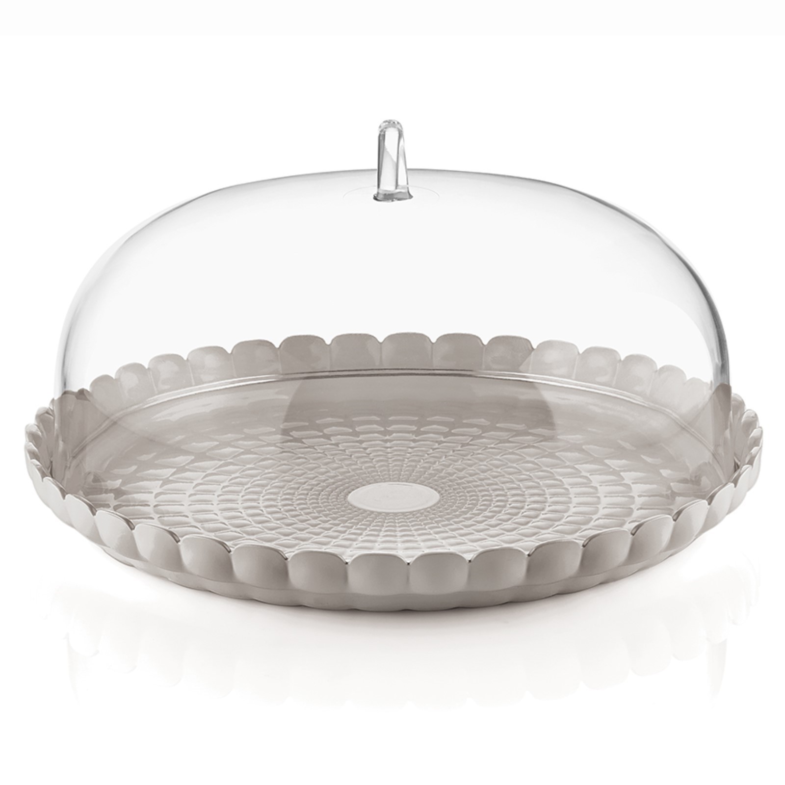 Подставка для торта с крышкой Guzzini Tiffany, d=36 см, цвет серо ...