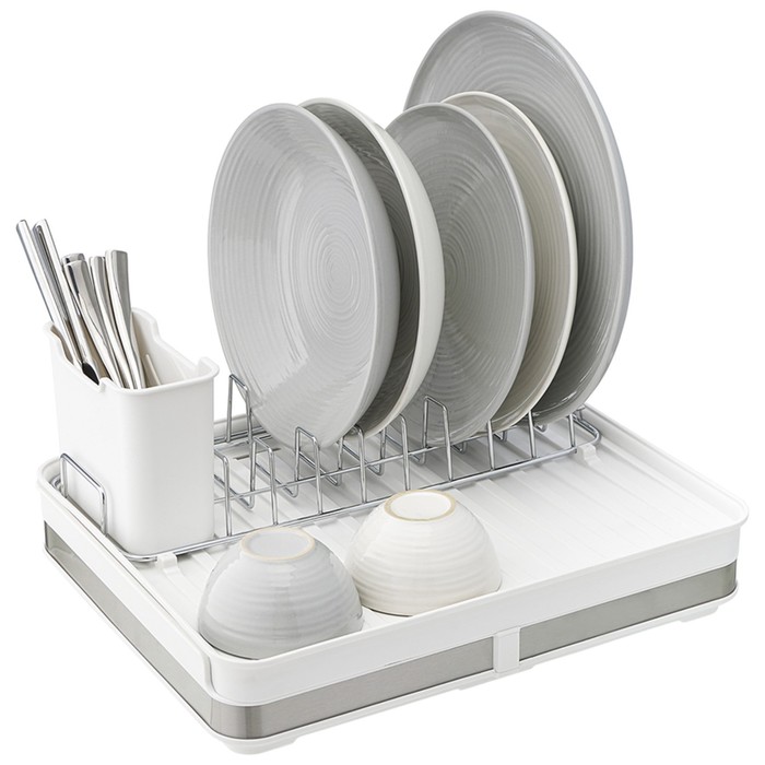 Сушилка для посуды Smart Solutions Atle, раздвижная большая, цвет белый - фото 1907983089