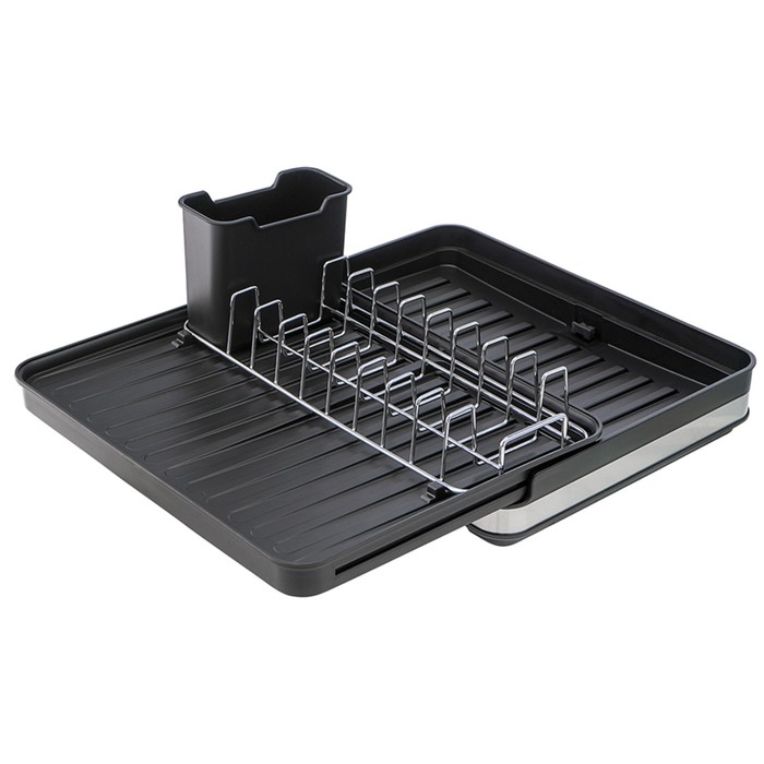 Сушилка для посуды Smart Solutions Atle, раздвижная большая, цвет чёрный - фото 1907983107