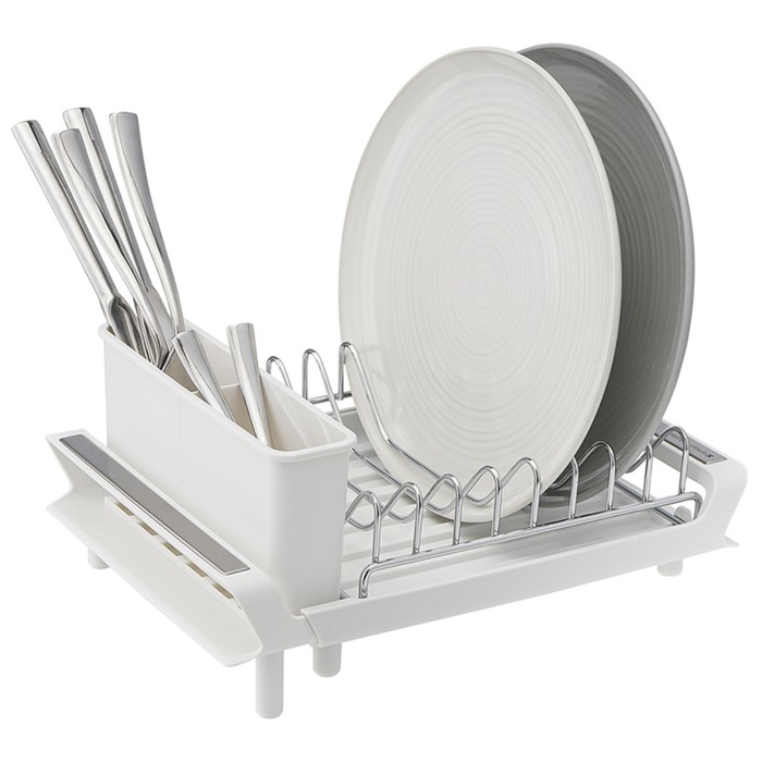 Сушилка для посуды Smart Solutions Atle, раздвижная малая, цвет белый - фото 1906536685