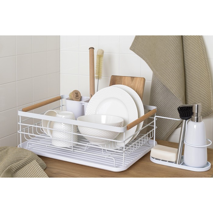 Сушилка для посуды Smart Solutions Granli, 43x30.5x14 см, цвет белый - фото 1907983127