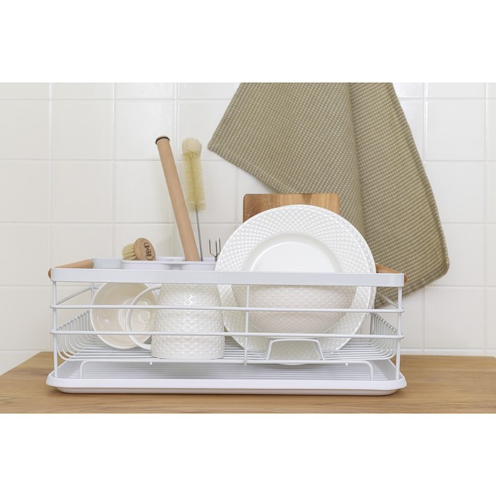 Сушилка для посуды Smart Solutions Granli, 43x30.5x14 см, цвет белый - фото 1907983129