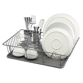 Сушилка для посуды Smart Solutions Hoem, 48х30х10 см, цвет серый